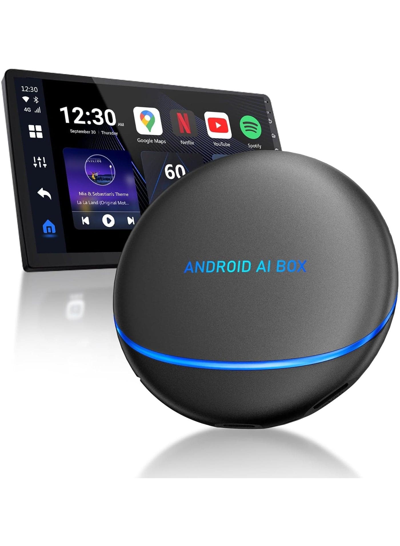 Carplay Box Streaming Device For Car 8+128GB Ai Magic Carplay Box with Split Screen & Integrated Navigation, Android 12, HDMI Output