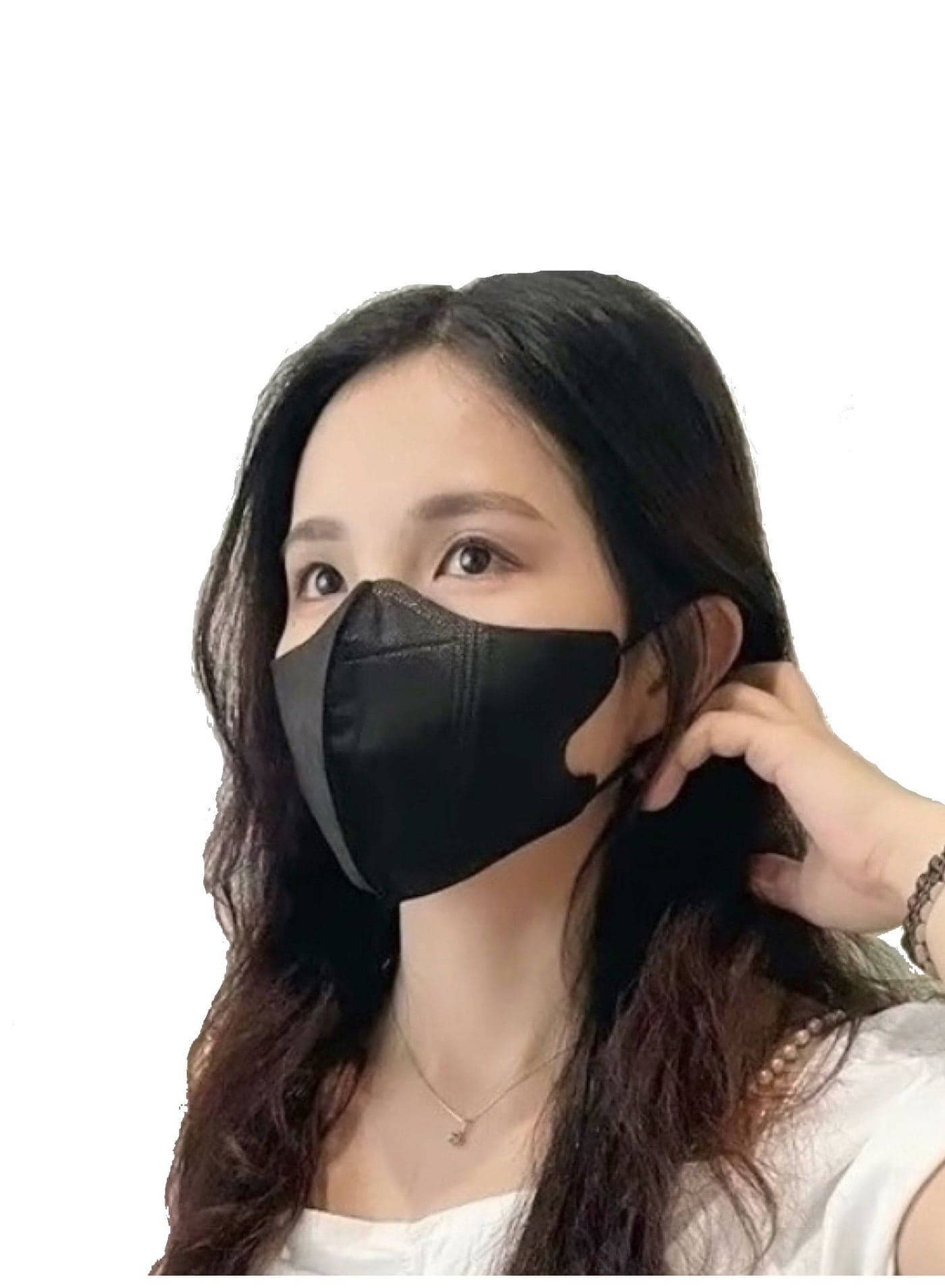 20pc Face Mask 3D Disposable Adult's 3-Ply Melt Blown Filter Black Face Mask with Elastic Ear Loop