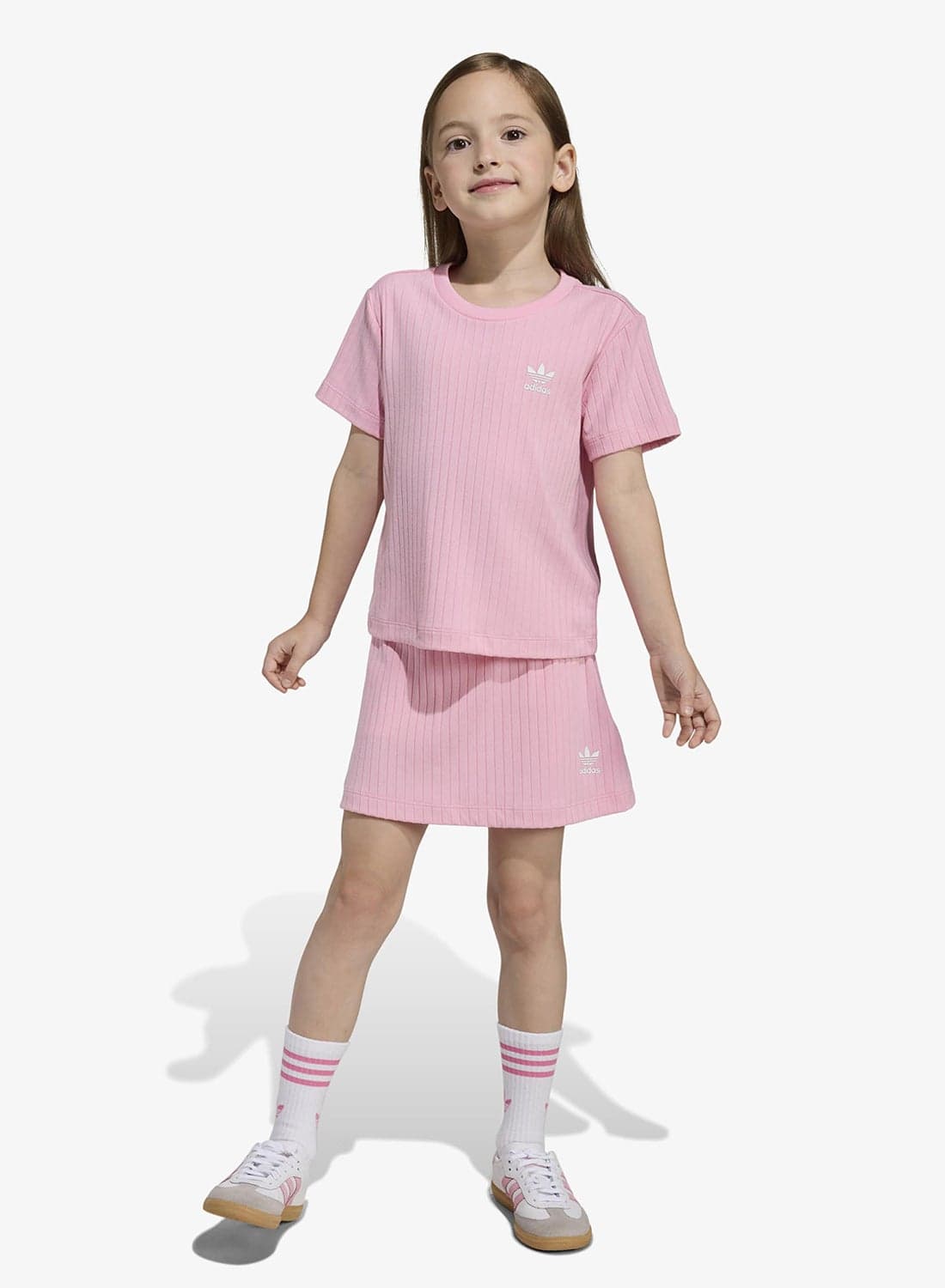 Kids Ribbed Skort T-Shirt Set