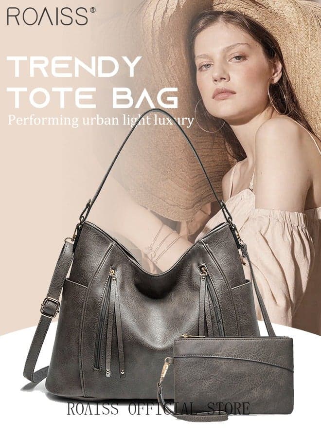 Large Crossbody Bags Ladies Shoulder Handbags Purse Set for Women Hobo Totes PU Leather Purses and Handbags Shoulder Bag Vegan Leather Tote Austabdjle Waterproof Daypack
