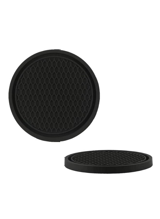 Toby’s Car Cup Holder Coaster, Silicone Cup Holder Insert, Universal Non-Slip Cup Holders, Car Accessories Interior (2Pcs) Black