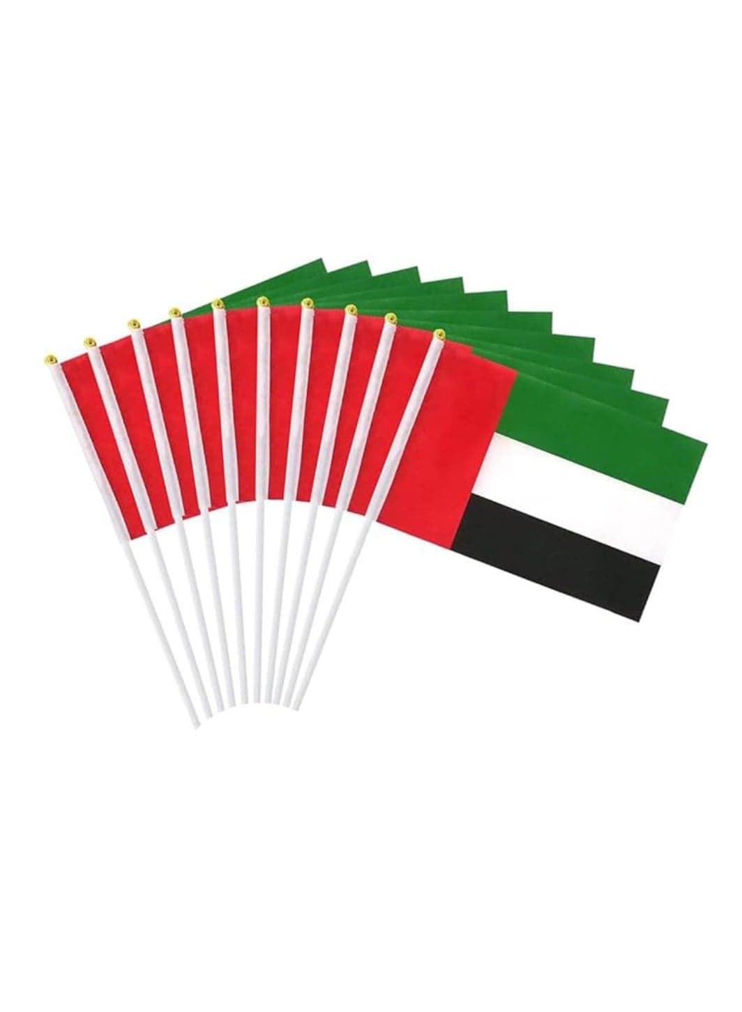 12 Pieces UAE Flag For National Day Celebration Hand Waving Desk Flags 40X30X60CM