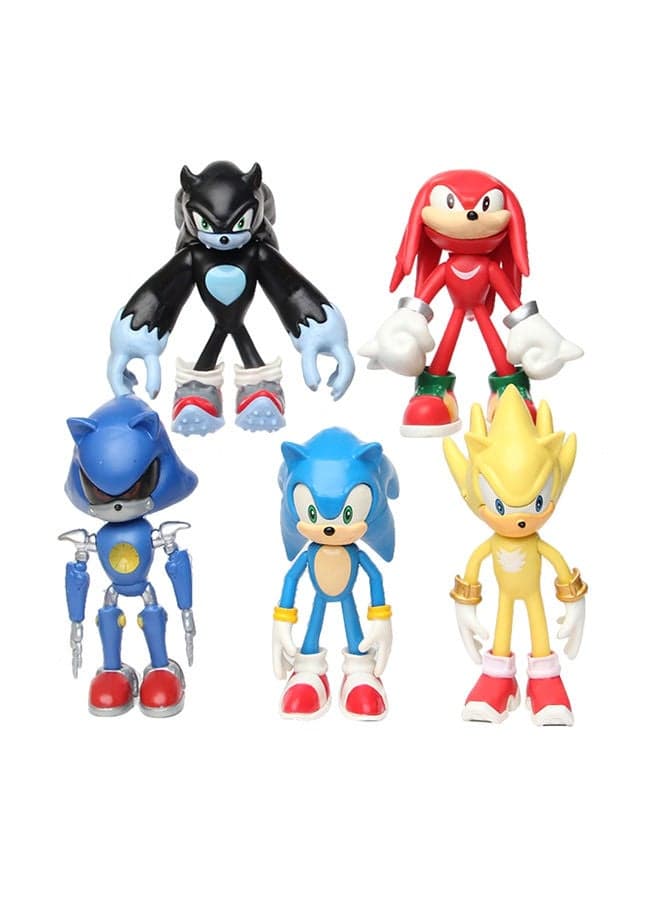 5-Piece Sonic Inspired Collectible Action Figures