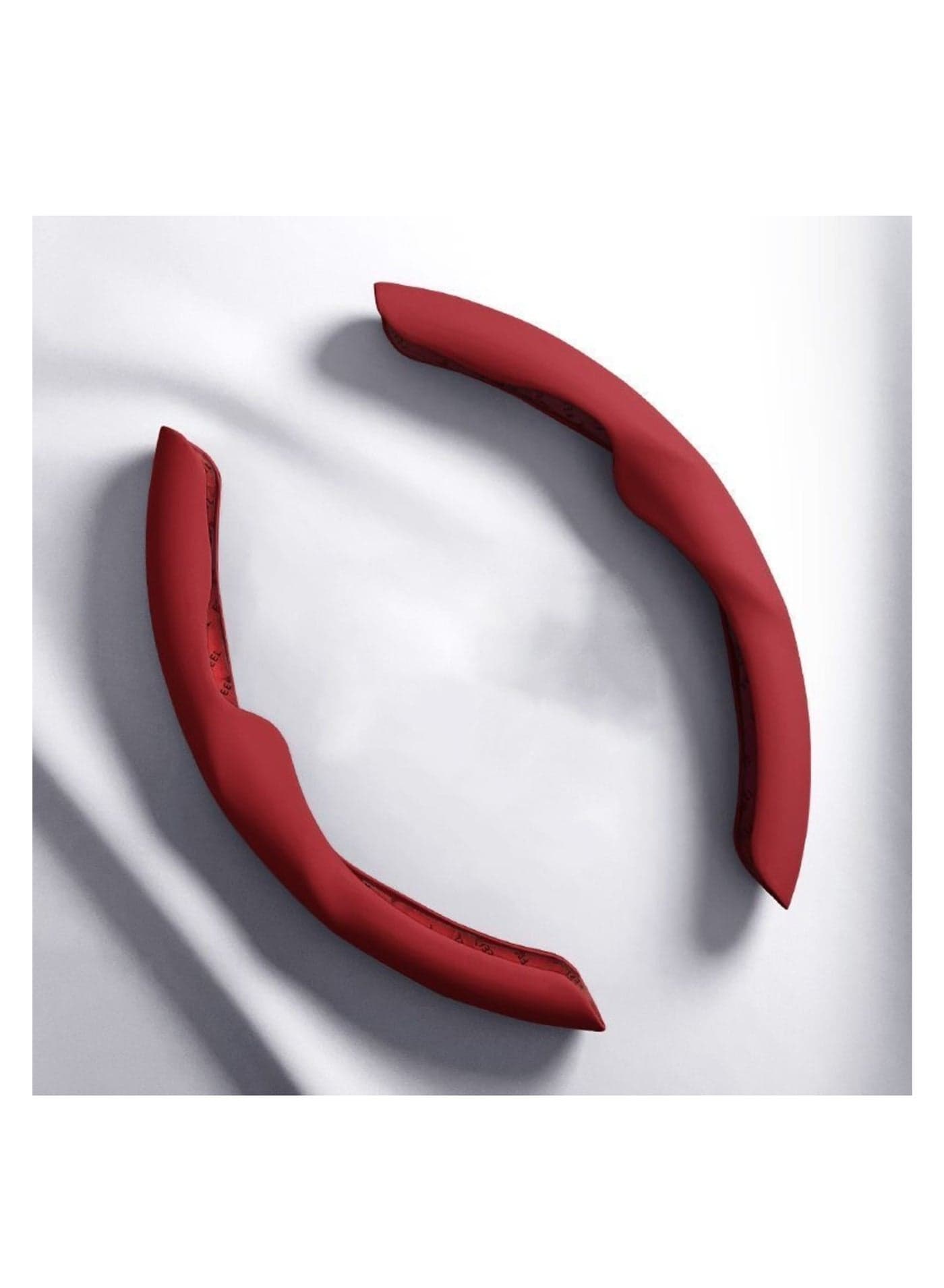 NOVOLAN Car Steering Wheel Cover Skin-Friendly Liquid Hand Feeling 4 Seasons Universal Sweat-Absorbing Non-Slip Ultra-Thin Men & Women Car Handle Cover Concave & Convex Design Easy to Clean (red)