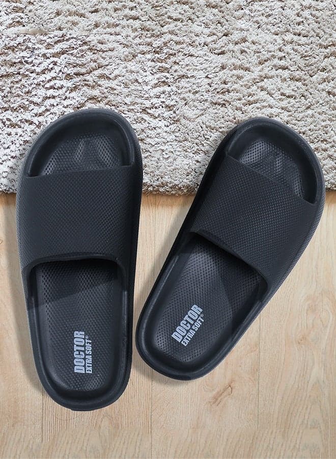 EVA Slides for Men | Soft Cushion Lightweight Anti Slip Shower Bathroom Comfort Slippers Sandals | Doctor Extra Soft