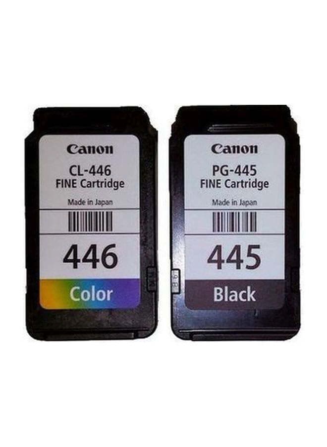 حزمة من 2 خرطوشة حبر Canon Pixma 445/446، ثلاثية الألوان وأسود أسود