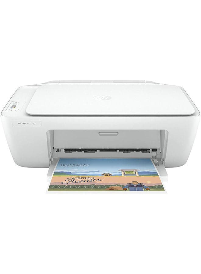 طابعة HP DeskJet 2320 الكل في واحد، طباعة، نسخ، مسح ضوئي، سرعة الطباعة تصل إلى 7.5 صفحة في الدقيقة (أسود) و 5.5 صفحة في الدقيقة (أبيض)