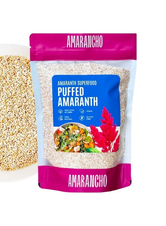Puffed Amaranth Seeds 180g, Vegan & Gluten Free Superfood, Rich in Fiber and Protein Whole Grain, NonGMO, Halal
