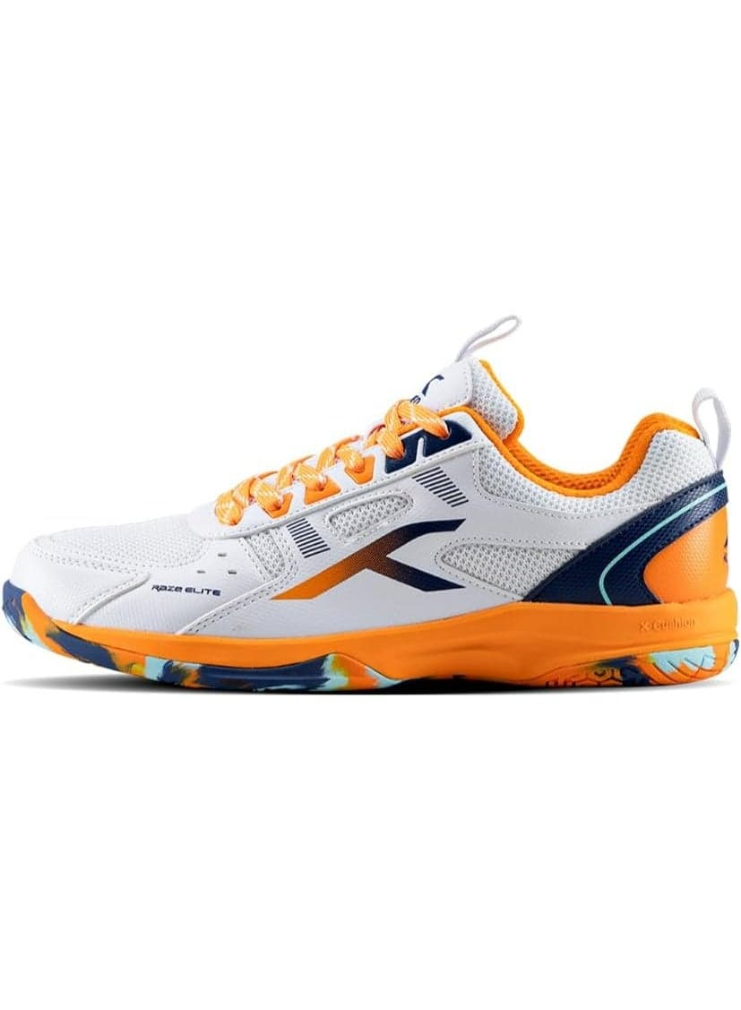 HUNDRED Raze Elite Unisex Badminton Shoes (Non Marking) Also Perfect Table Tennis,Volley,Basketball&Indoor Sport| Lightweight & Durable| X-Cushion, Active Grip Sole
