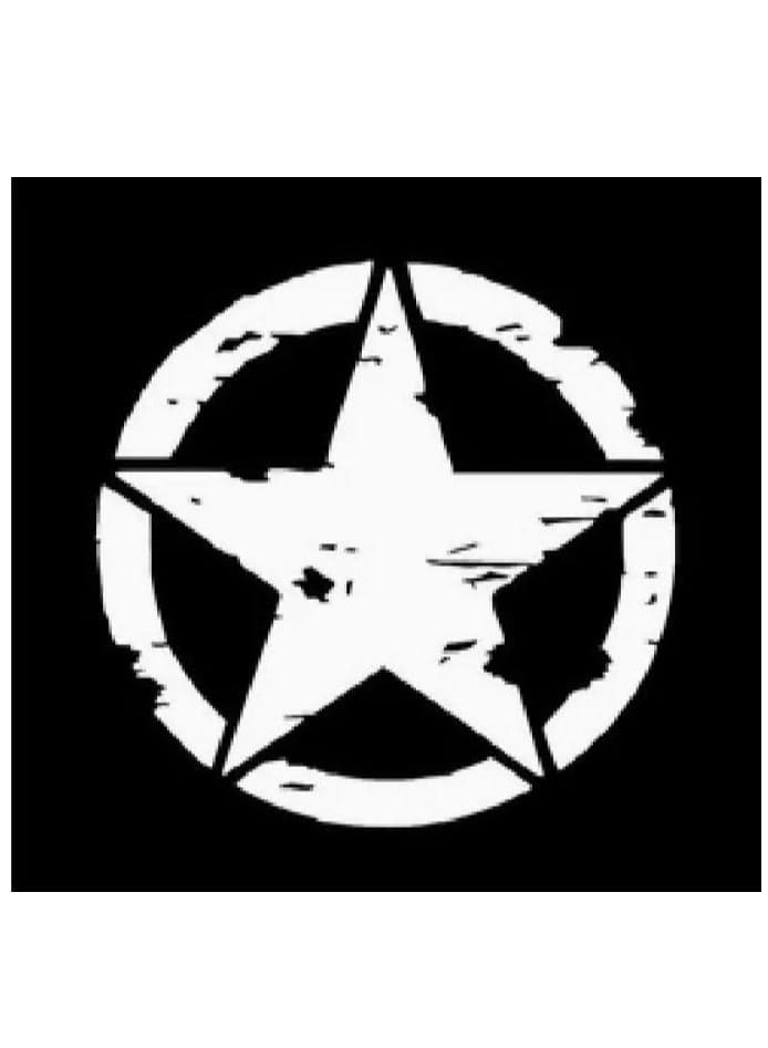 Automotive Body Sticker Motorcycle Star Pattern Adhesive Vinyl Sticker WHITE