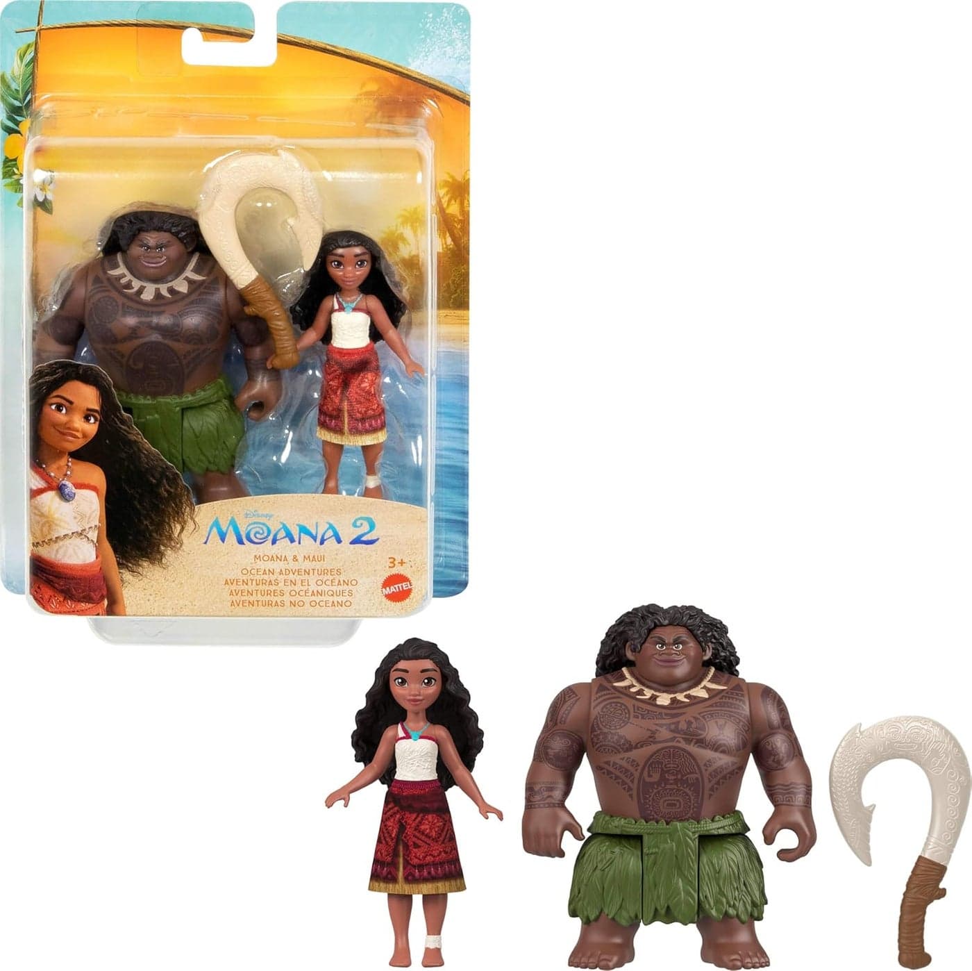 Disney Moana 2 Moana & Maui Ocean Adventures Doll Set (Pack of 2)