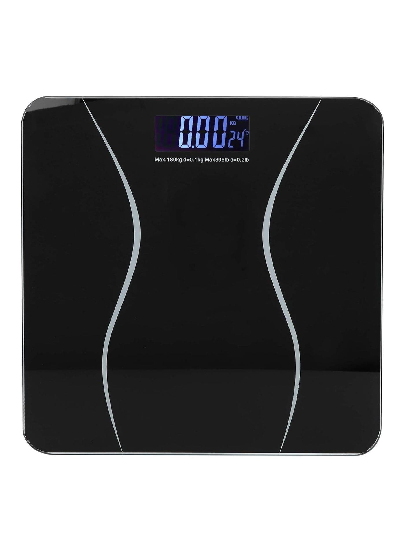 Digital Body Weighing Scale | High Precision Glass Weight Machine with LCD Backlight Display Automatic Shutdown | Slim Electronic Weight Scale for Home, Gym, Medical, Fitness & Health Tracking(Black)