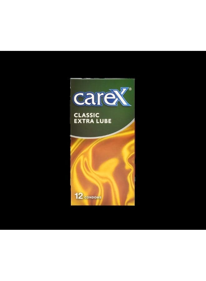 Classic Extra Lube Condoms | Extra Lubricated For A Natural Feeling | 12 Count