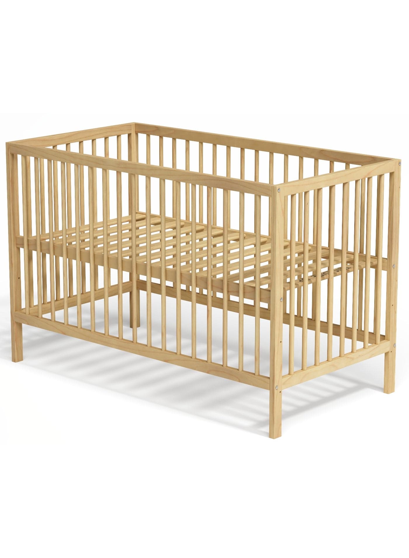 MEICI BABY Natural Wooden Baby Cot Bed ,Baby Crib,Convertible Cot,3 Adjustable Bed Base Positions ,Scandinavian Design(no mattress)