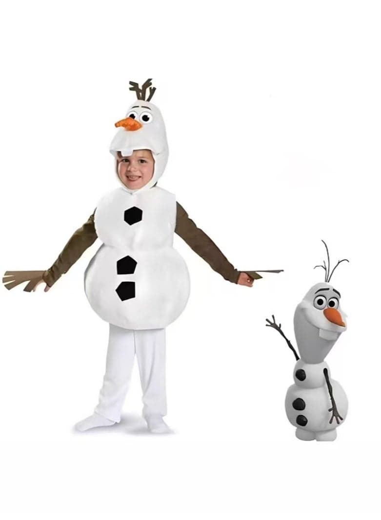 L-sized Frozen Olaf Kid's Costume for Cosplay, Party, Stage Performance and Role Play for Boys and Girls