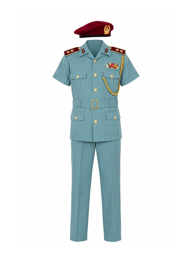 Kids Police Officer Costume Set for Boys – Police Uniform with Red Beret Fancy Dress Outfit for boys of age 8 to 9 years