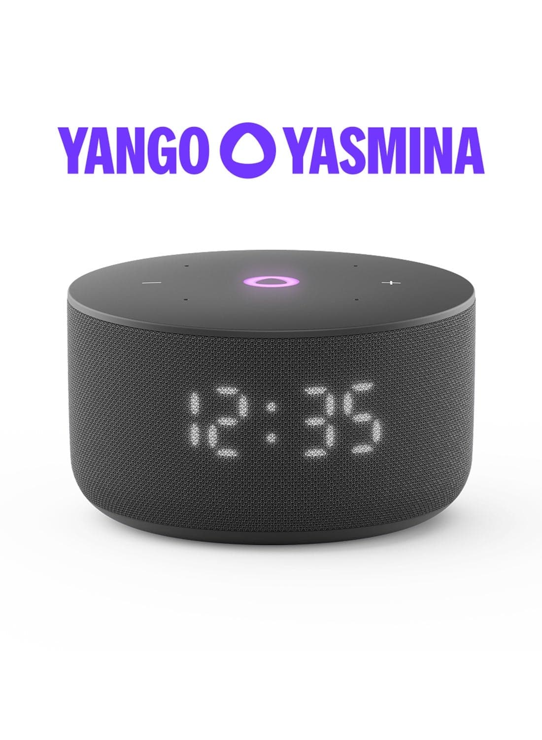 Yango Yasmina Smart AI Speaker, Arabic & English, 12W Sound, LED Display, Study & Home Routine Assistant, Quran black