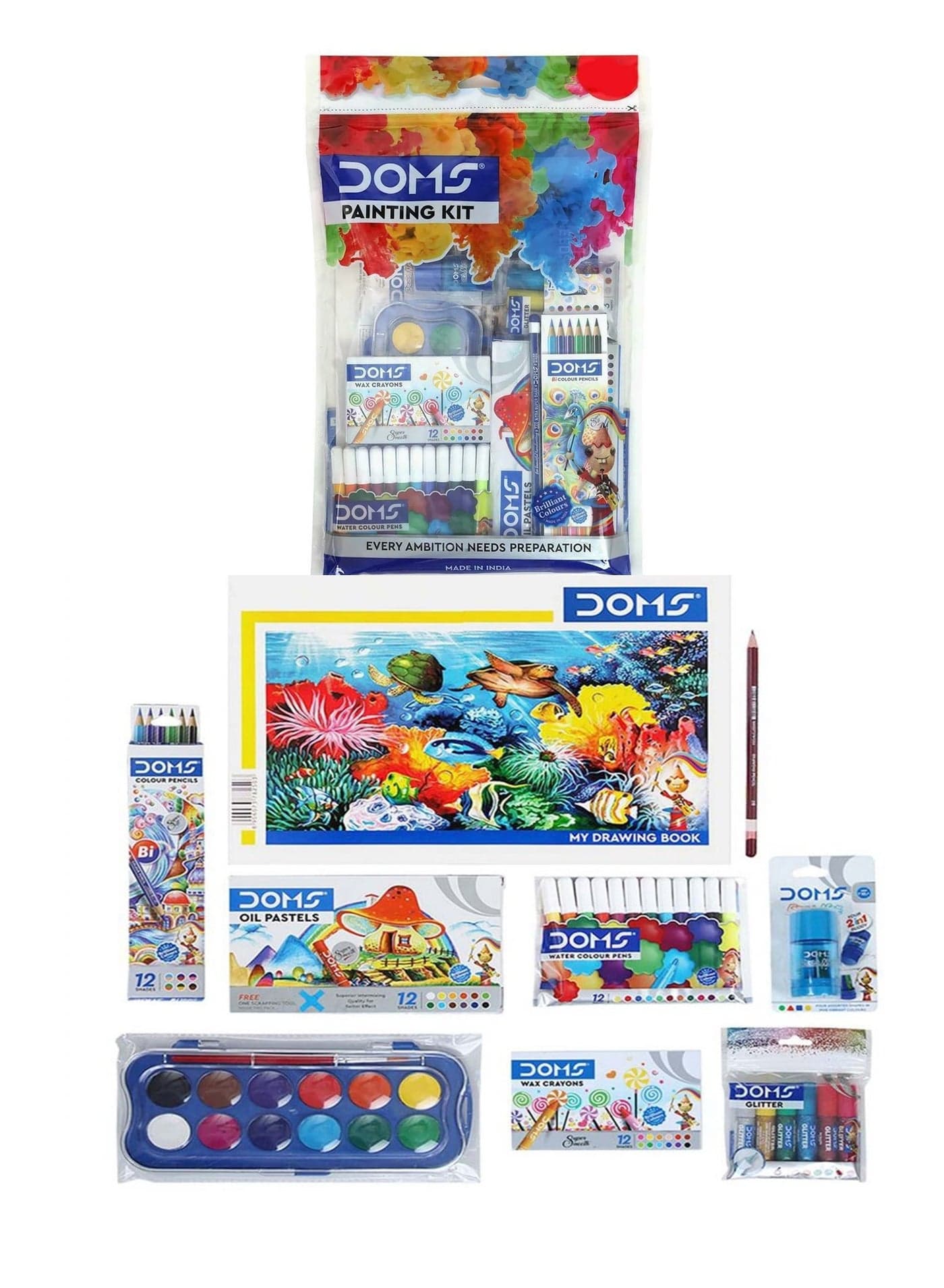 Value Painting Kit For School Multicolour