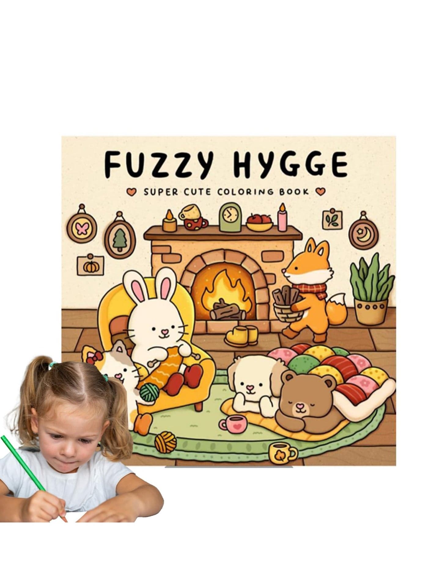 Little Corner Fuzzy Hygge Coloring Book For Adults & Teens Super Cute Designs Of Hygge-Inspired Spaces For Relaxation: A Cozy Escape Coloring Book With Cute Interiors