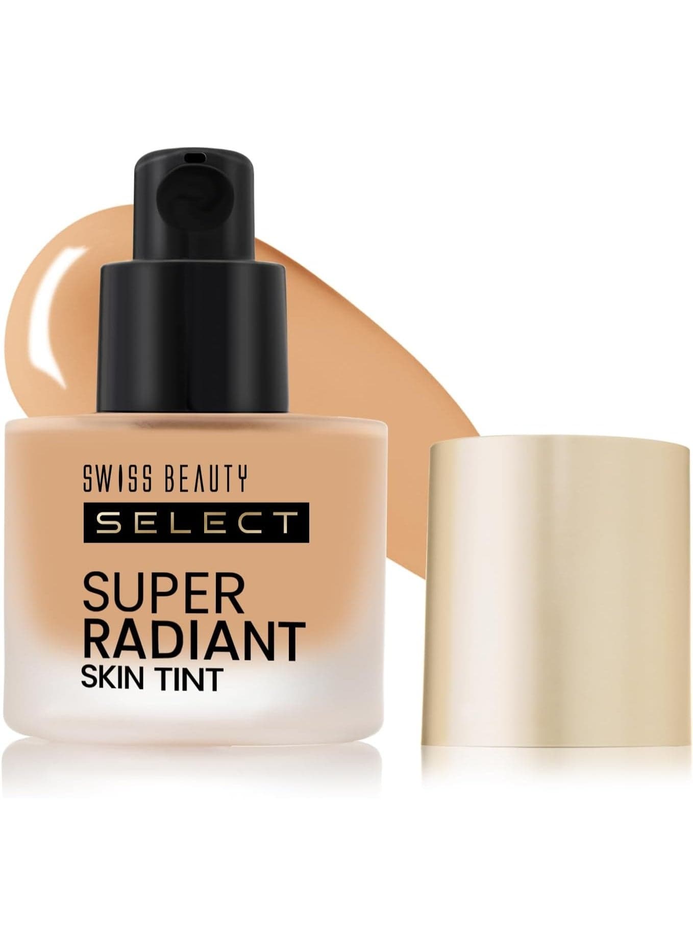 SWISS BEAUTY Select Super Radiant Hydrating Liquid Skin Tint | With Hyaluronic Acid | Provides Natural, Dewy Glow | Shade- Almond Glow, 30Gm