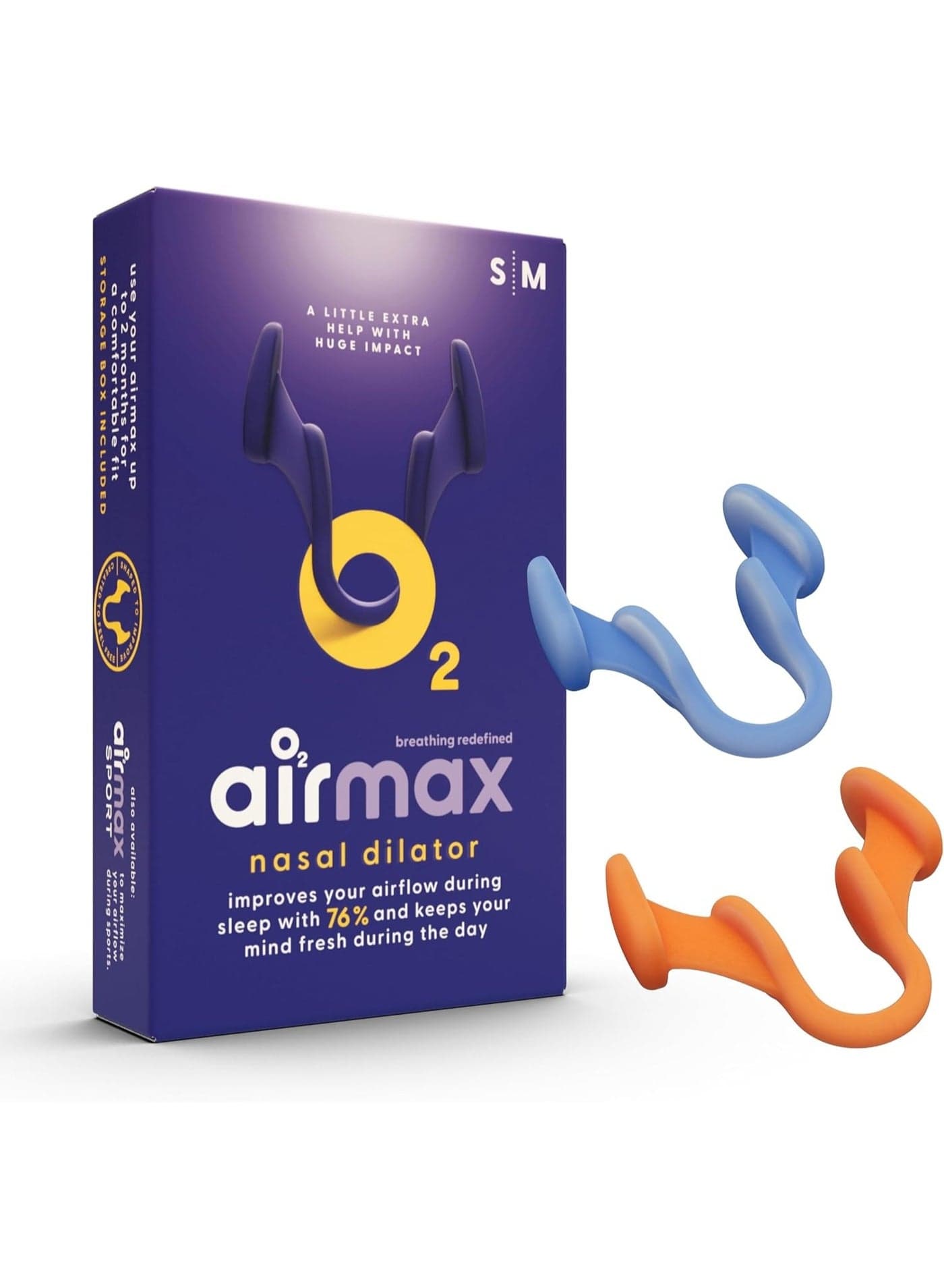 Nasal Dilators Trial Pack - Anti Snoring Devices - (1x Small & 1x Medium) - Reusable