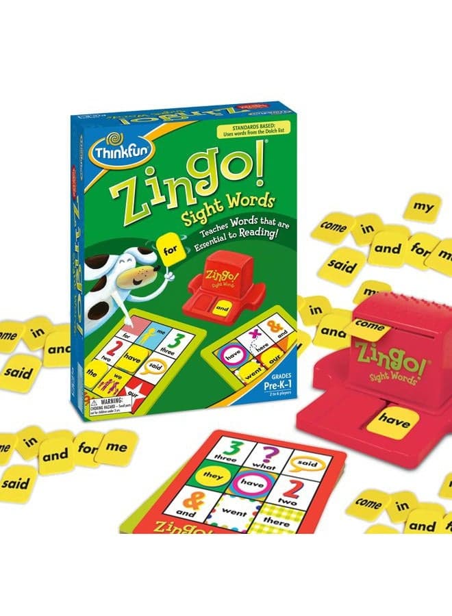 Zingo Sight Words Award Winning Early Reading Game for Pre-K to 2nd Grade - Toy of the Year Finalist, A Fun and Educational Game Developed by Educators for Boys and Girls