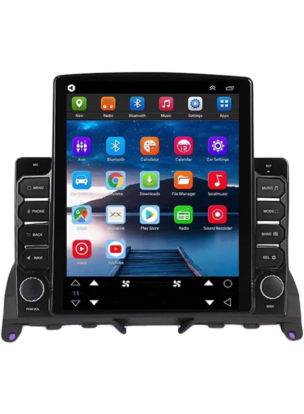 Android 9.7 Inch Tesla style Vertical Screen for Mercedes-Benz, C Class W204 2008-2010 2GB RAM 32GB ROM Mirror Link Wi-Fi BT, Radio GPS Navigation, IPS Touch Screen with AHD Camera Included