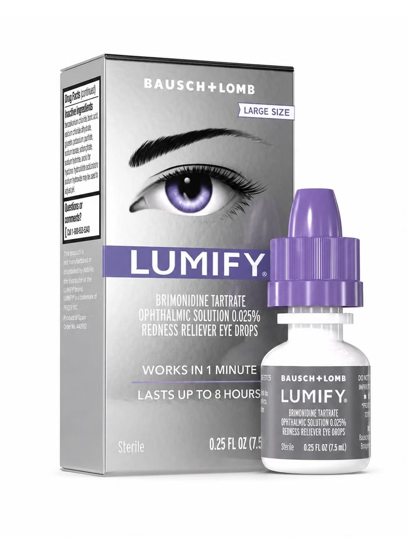 Eye Drops for Redness Relief and Whiter and Brighter Looking Eyes (7.5 ml)