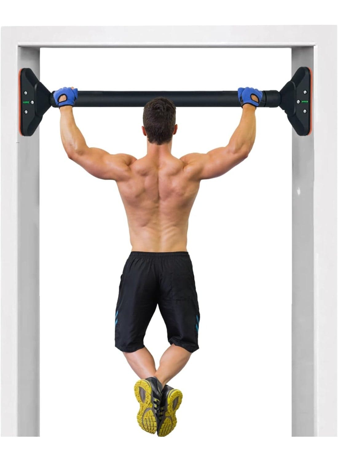Adjustable Doorway Pull-Up Bar – Non-Slip, Multi-Function, Easy Install for Home Workout – Premium Exercise Equipment for Upper Body Strength – (Black)