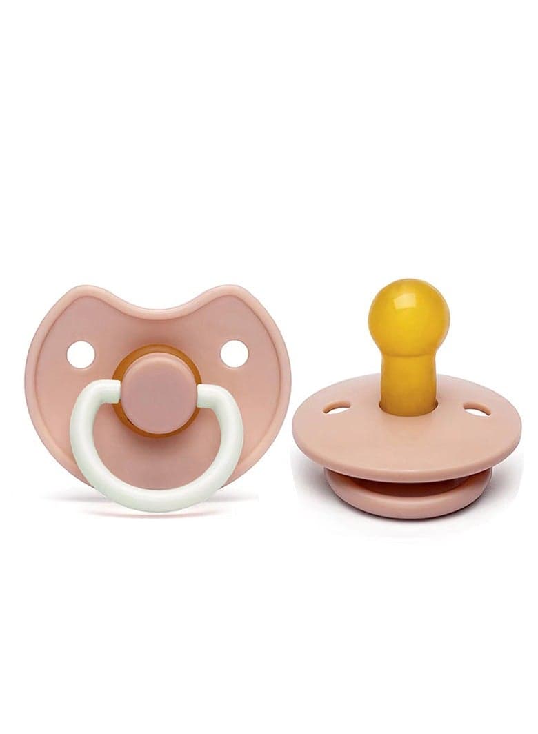 Baby Pacifiers | 1-Pack Soothers | BPA-Free Natural Latex Food Grade | Super Soft Bite Resistance | Sleep Anti-Flatulence | Baby Teething Toy | Pink(Glow-in-the-dark)