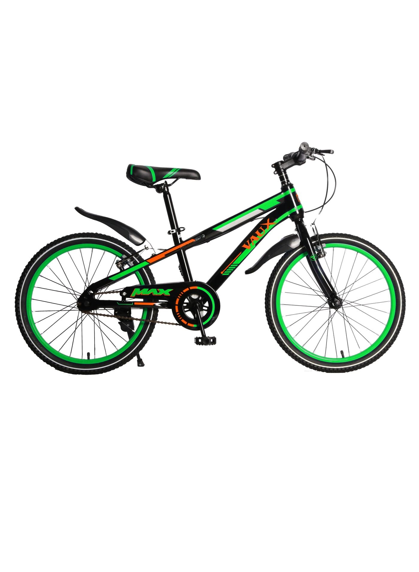 Max Kids Road Bike || 24 Inch Wheel Size || For Boys Girls|| Adjustable Seat || 24 Inch Side Stand - Green