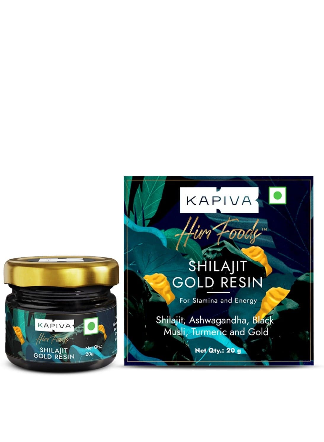 Kapiva Shilajit/Shilajeet Gold Resin - 20g | 500mg/Serving | 40 Servings | Boost Muscle Growth & Stamina | Contains 24 Carat Gold | 100% Ayurvedic