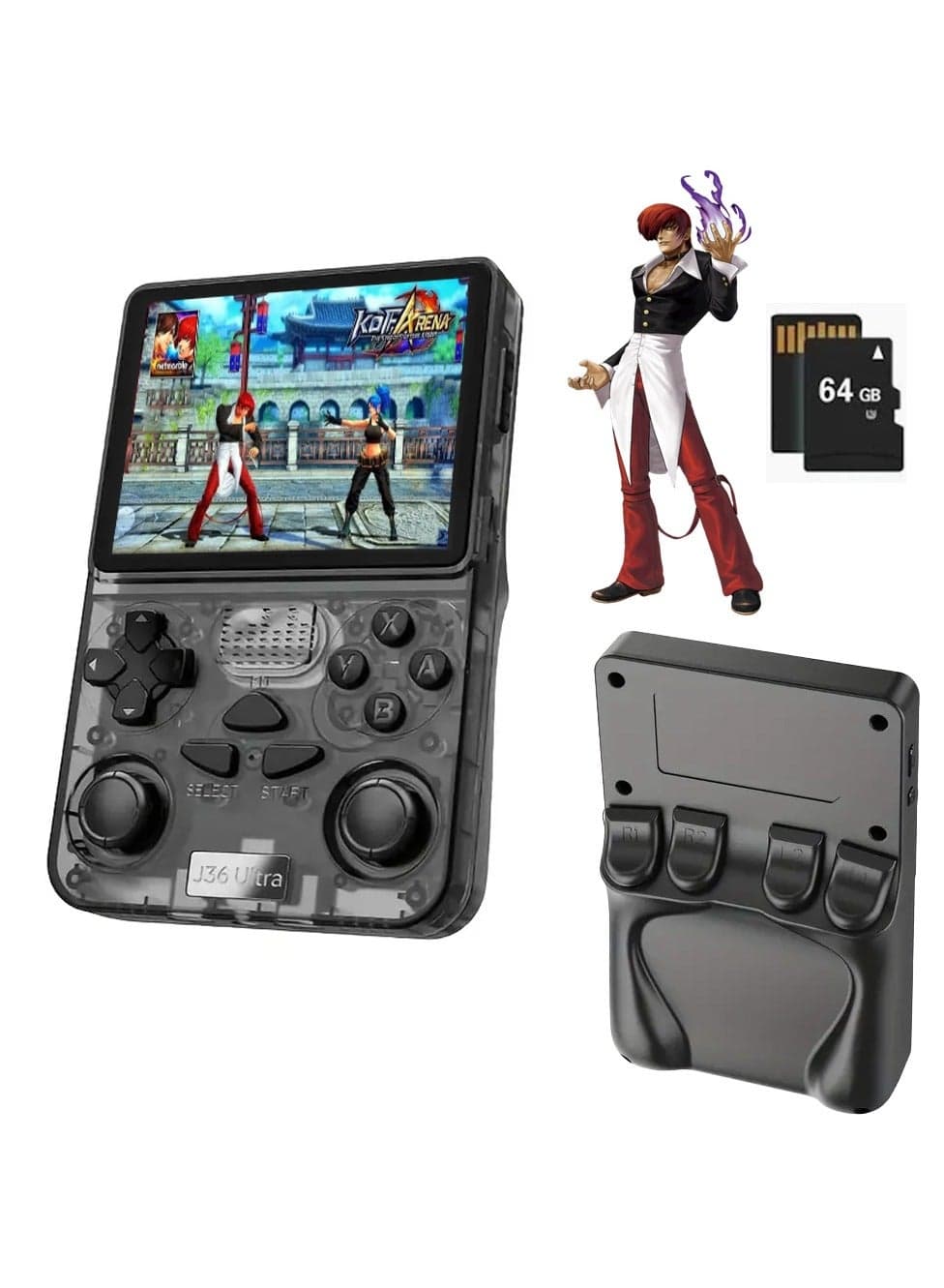 J36 Ultra Retro Handheld Game Console: 20,000+ Preloaded Games, WiFi Online Multiplayer, 3.5" IPS Screen, 8-Core MTK Chip, 64GB Storage & 3000mAh Battery - Ultimate Portable Gift for Gamers