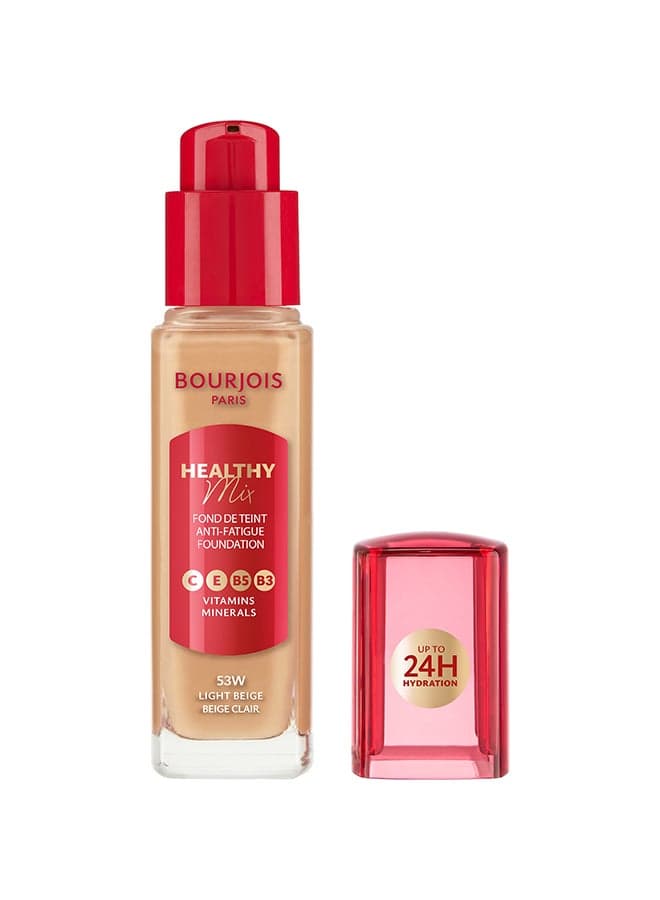 Healthy Mix Anti-Fatigue Foundation - 53W - Light Beige, 30ml