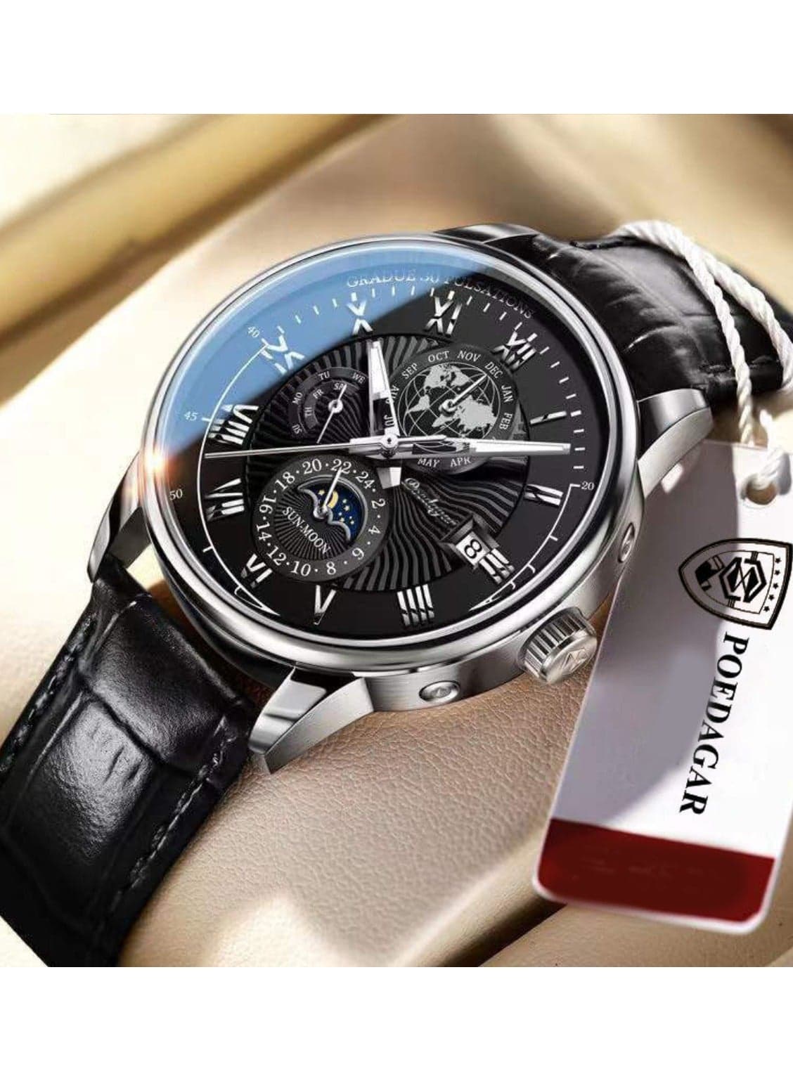 Man Watch,Watches for Men ,Waterproof Luminous Classic Leather Watch For Man 40mm