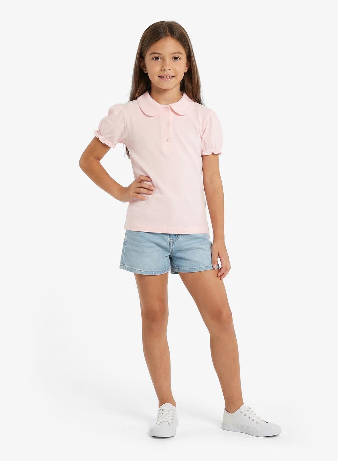 Pink Cotton Polo Tshirt
