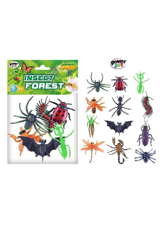 Animal Worldz Insects 4 Inch 6 Pieces