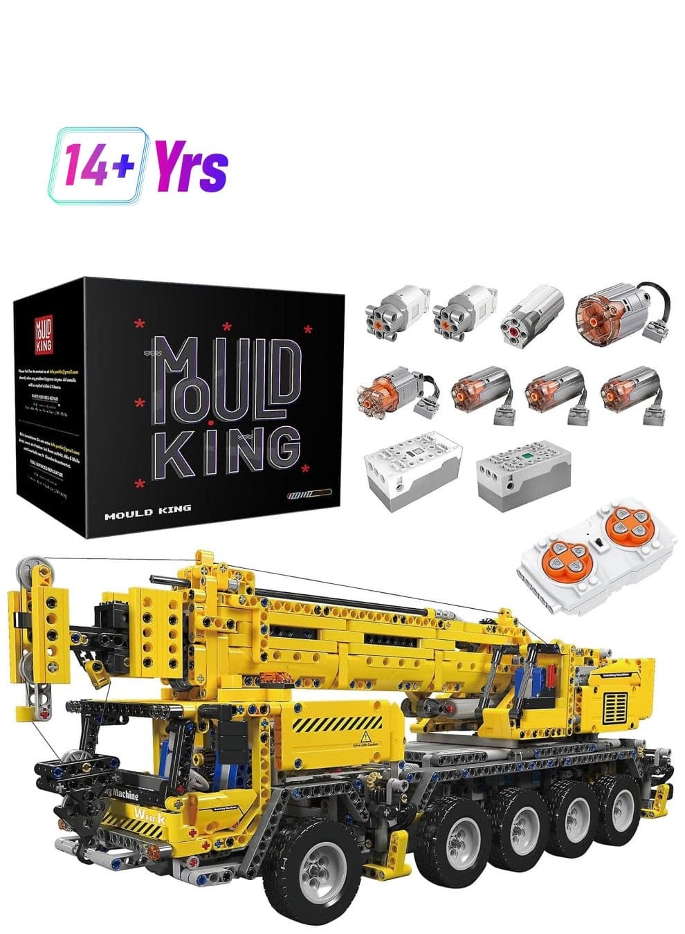 crane construction set, heavy Starting machine building kit,remote control engineering vehicle building kit model, DIY construction toy,collection/exhibition, suitable for adults、Gifts for boys and girls、 2688 pieces,14+Mould King 17047
