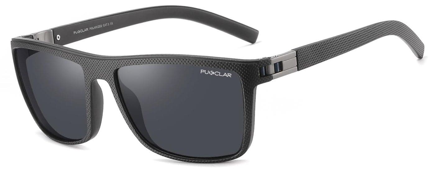 PUKCLAR Polarized Sunglasses for Men Lightweight TR90 Frame UV400 Protection Square Sun Glasses