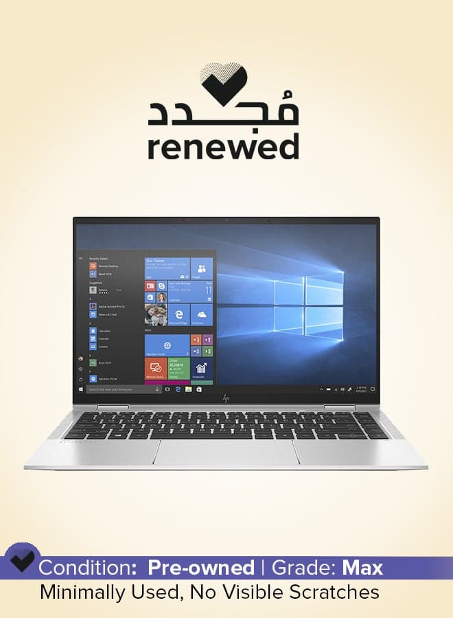 Renewed - EliteBook x360 1040 G7 With 14-Inch Touch Screen Display,Intel Core i7/10th Gen/16GB RAM/512GB SSD/Intel UHD Graphics/Windows 10 Pro English Silver