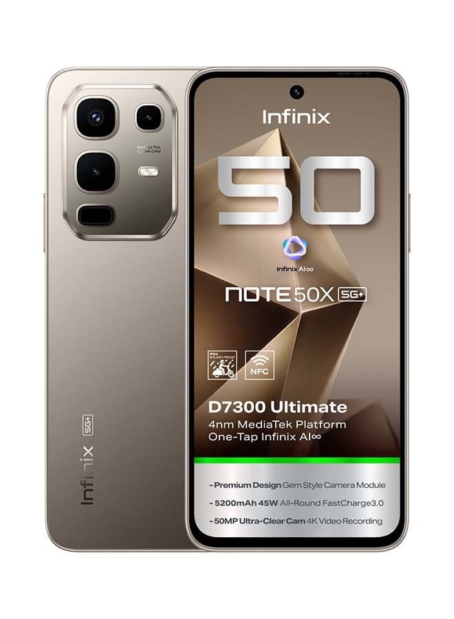 Note 50 X Dual SIM Titanium Grey 16GB RAM 256GB 5G - Middle East Version