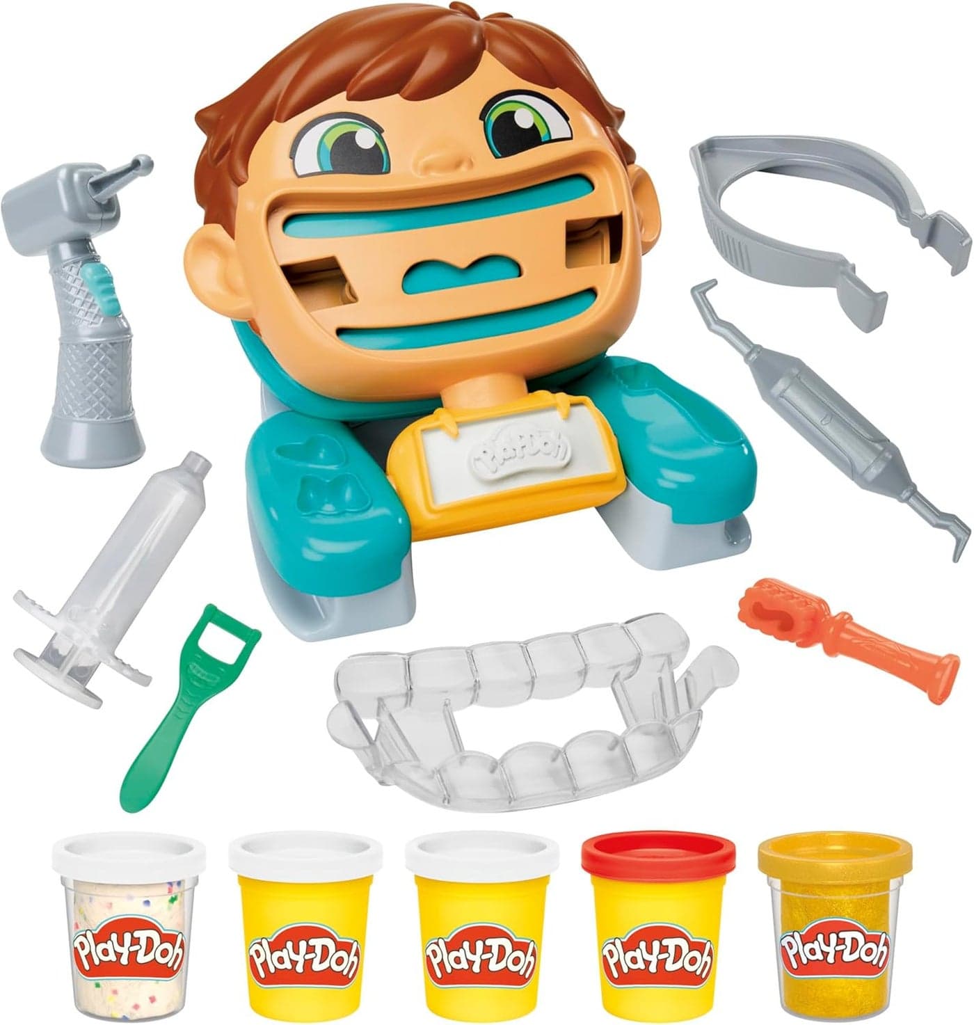 0Silly Smiles Dentist Kit with 7 Accessories and 5 Modeling Compound Cans