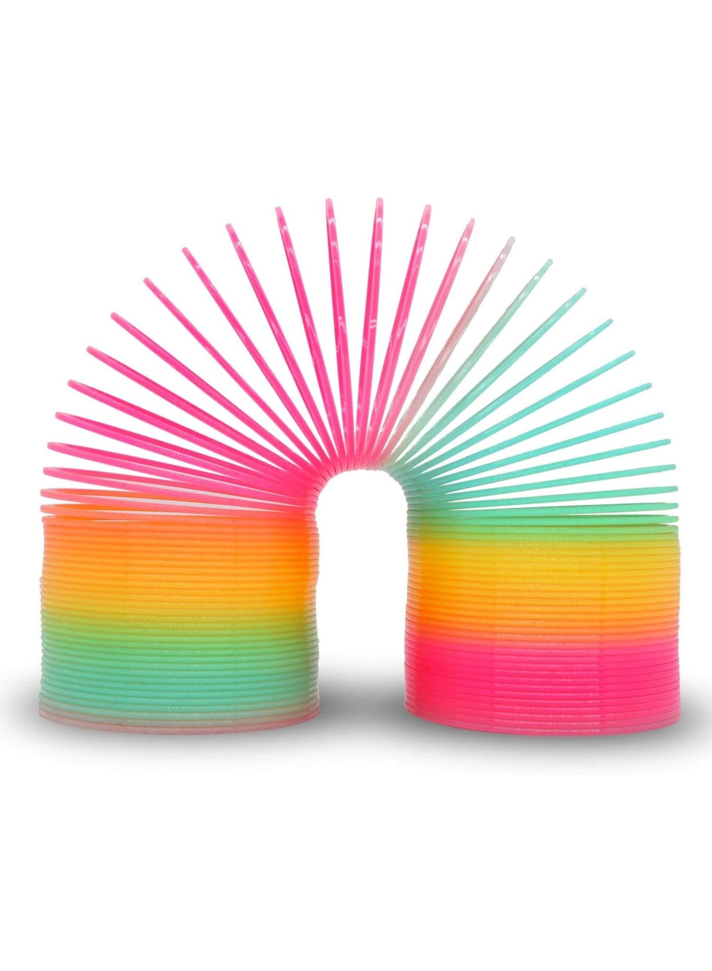 Rainbow Magic Spring Toy for Kids – Giant Jumbo Plastic Slinky Spring Toy with Neon Rainbow Colors, Stretchy Fidget Sensory Toy for Boys and Girls, Stress Relief Anxiety Toy, Birthday Party Favor Goodie Bag Filler, Classroom Prize for Kids Ages 3 and Up