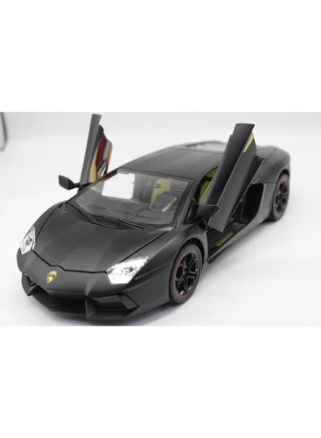 1:24 Scale Simulation Lamborghini Aventador Sports Car Model, Diecast Pull-Back Toy Car, Openable Doors, Light and Sound Effects Perfect Gift for Boys, Kids, and Adults