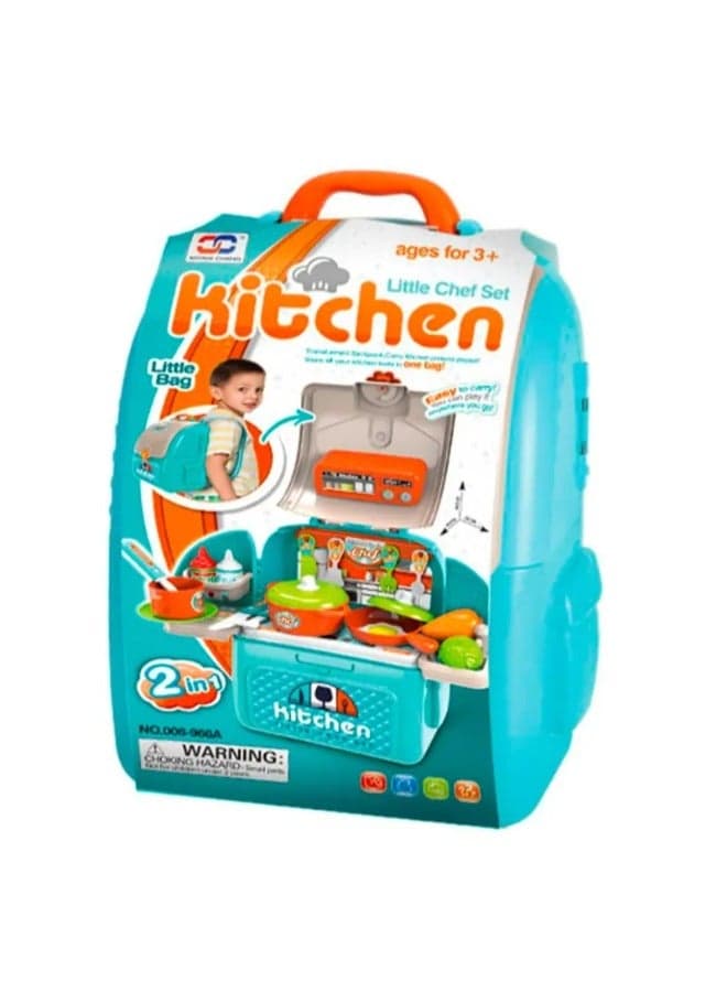 Kids Kitchen Play Set – Fashion Cooking Toy with Sink, Food Accessories & Water Function