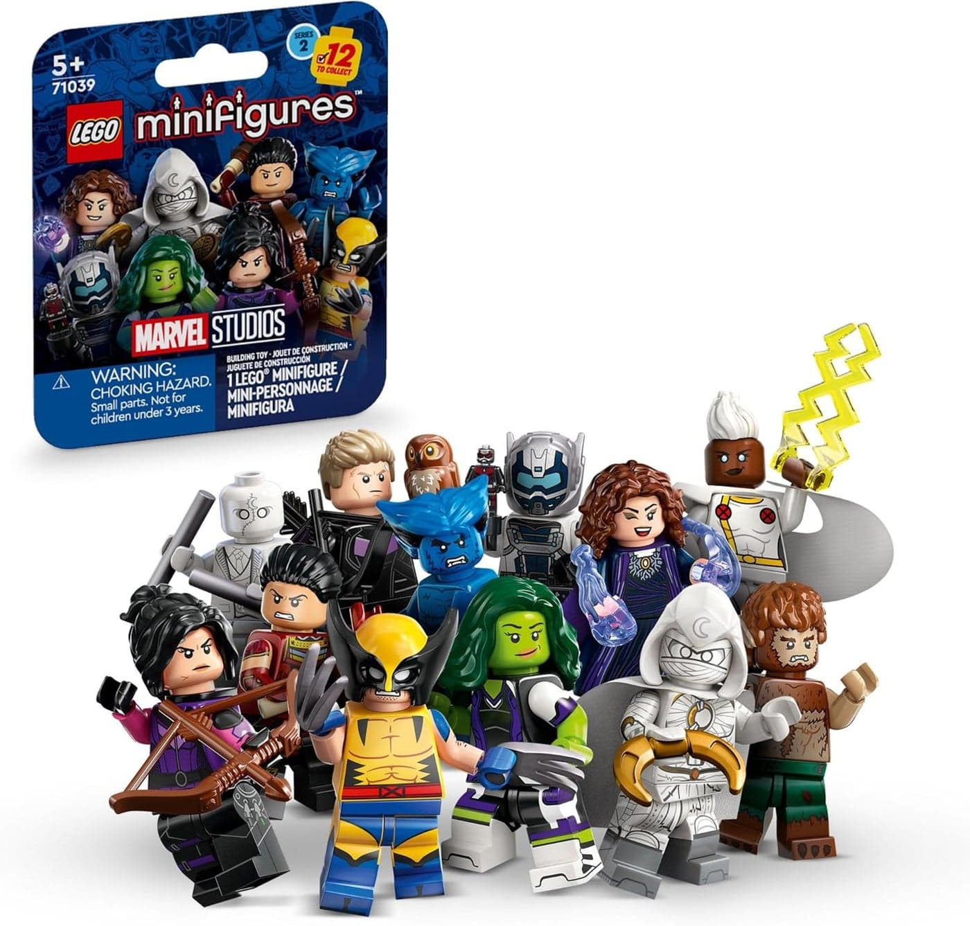 LEGO Minifigures Marvel Series 2 71039 Mystery Blind Box, Surprise Collectible Characters for Role Play or to Add to a Minifigure or Marvel Collection, A Gift for Disney and Marvel Fans