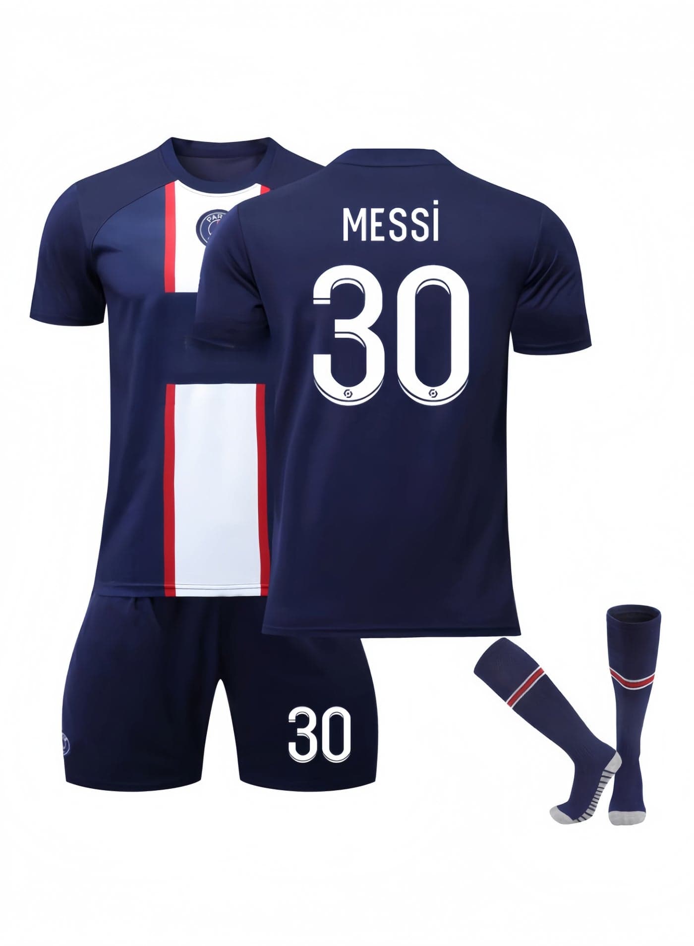 Kids Football Jersey Set, No #30 Soccer Jersey,World Champion Football Soccer Jersey Set Kids & Youth Sizes