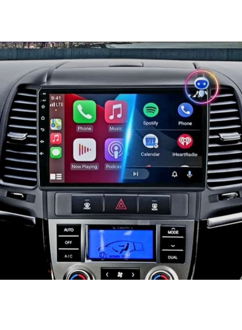 Android Screen For Hyundai Santa Fe 2006 To 2012 2GB RAM Support Apple Carplay Android Auto AHD Camera Included Bluetooth Calls Music Playback Steering Wheel Support Offline Online Maps Support