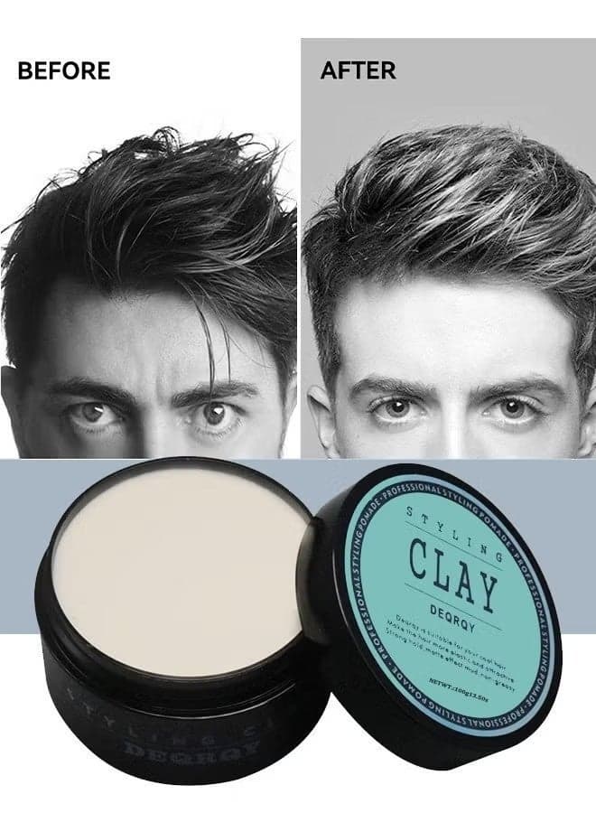 Styling clay - Styling Clay For Men, Matte Finish Molding Hair Wax Paste Quiff, Strong Hold Without The Shine 100ml