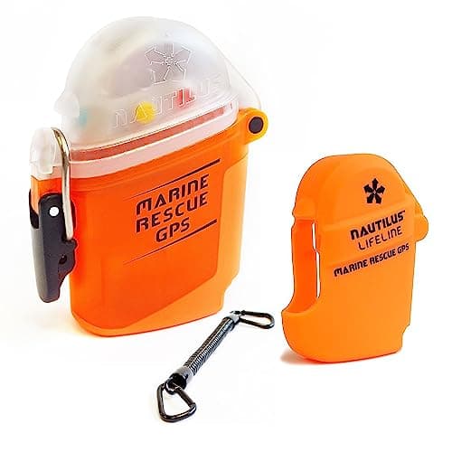 Nautilus Lifeline Marine Rescue Waterproof GPS with AIS/DSC Technology and 1 Antenna Winder for Accurate Positioning and Distress Alert Message Bundled with Silicone Pouch and Lanyard with Two D-Rings